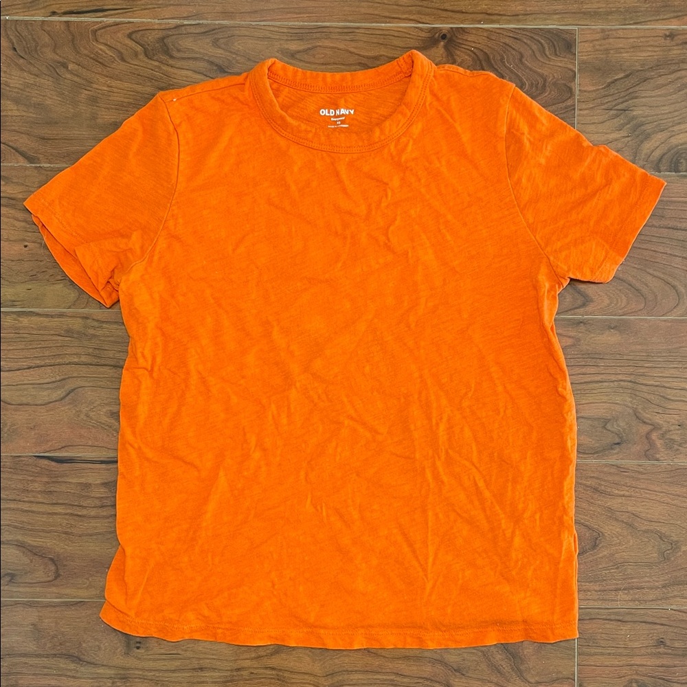 Old Navy Everywear Orange Crewneck Short Sleeve Tee Shirt
